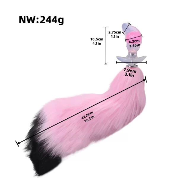 Anesidora Premium Silicone Butt Plug With Fox Tail