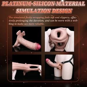 Anesidora Strap on Cock Sleeve for Men 7 Inches