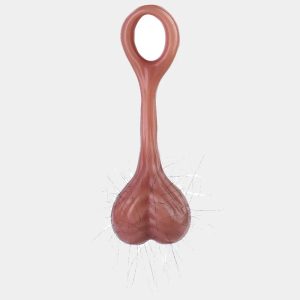 Cock Ring With Fake Tesicle Hairy Style