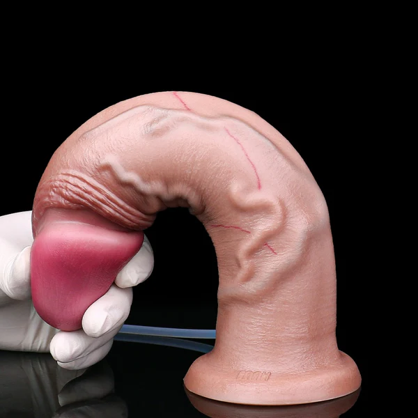 Curve Dildo Squirt Realistic Silicone 10 Inches