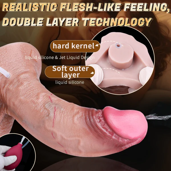 Dual Density Squirting Dildo 7.2 Inches