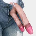 Dual Dildo That Squirt  Flesh Lifelike Design