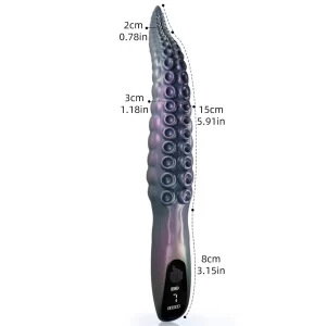 Handheld Vibrating Tentacle G-spot Dildo 6 Inches