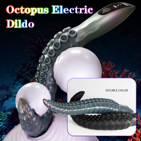 Handheld Vibrating Tentacle G-spot Dildo 6 Inches