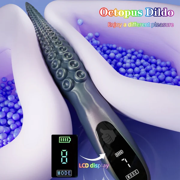 Handheld Vibrating Tentacle G-spot Dildo 6 Inches
