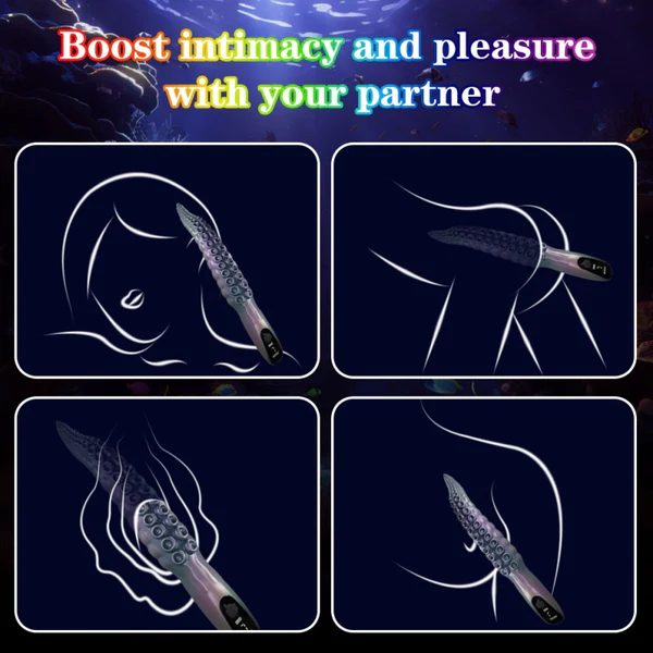 Handheld Vibrating Tentacle G-spot Dildo 6 Inches