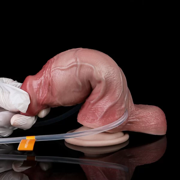 Inflatable Cumming Girthy Dildo 6 Inches