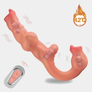 Lesbian Strapless Canine Knot Design Dildo 9.6 Inches