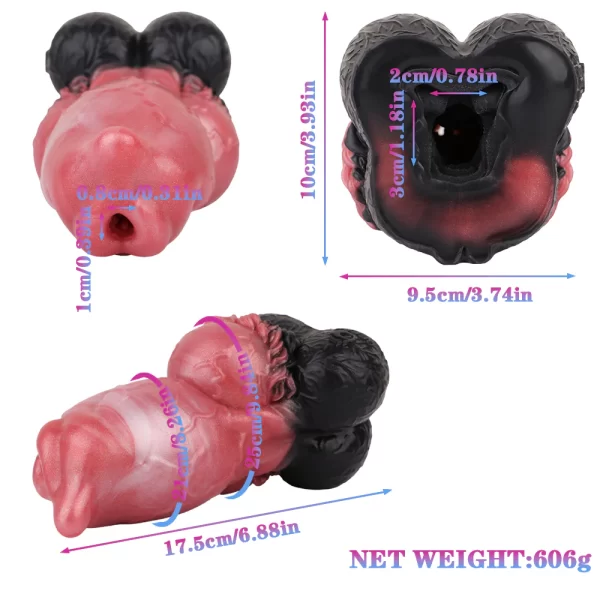 Wolf Design Penis Masturbation Sleeve 6.8 Inches