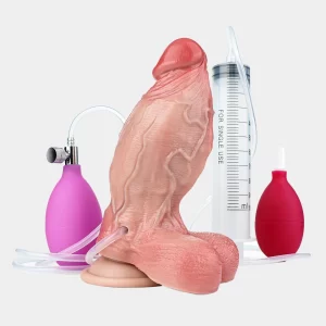 Inflatable Cumming Girthy Dildo 6 Inches