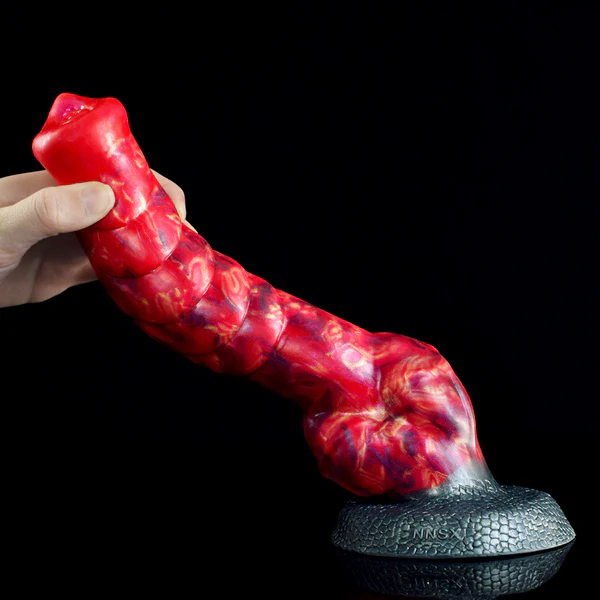 Equine Cock Fantasy Knotted Dildo 9.44 Inches