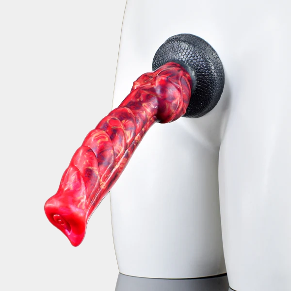 Equine Cock Fantasy Knotted Dildo 9.44 Inches