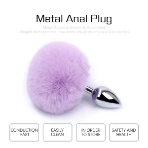 Anal Plug Rabbit Tail Stainless Steel (2)