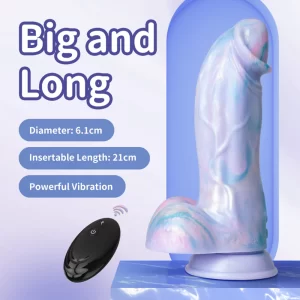 Anesidora Vibrating Silicone Dildo 8.6 Inches