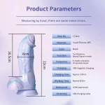 Anesidora Vibrating Silicone Dildo 8.6 Inches