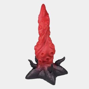 Blood Tentacle Monster Dildo 9 Inches
