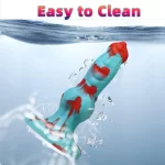 Blue Stained Fantasy Knotted Canine Dildo 7 Inches
