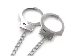 Butt Plug With Handcuffs Metal & Gem Design