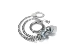 Butt Plug With Handcuffs Metal & Gem Design