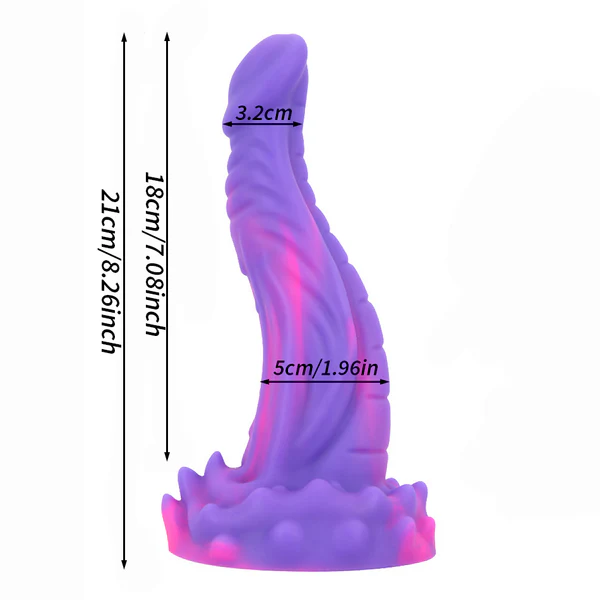 Cosmic Fang Silicone Dragon Dildo 8.2 Inches