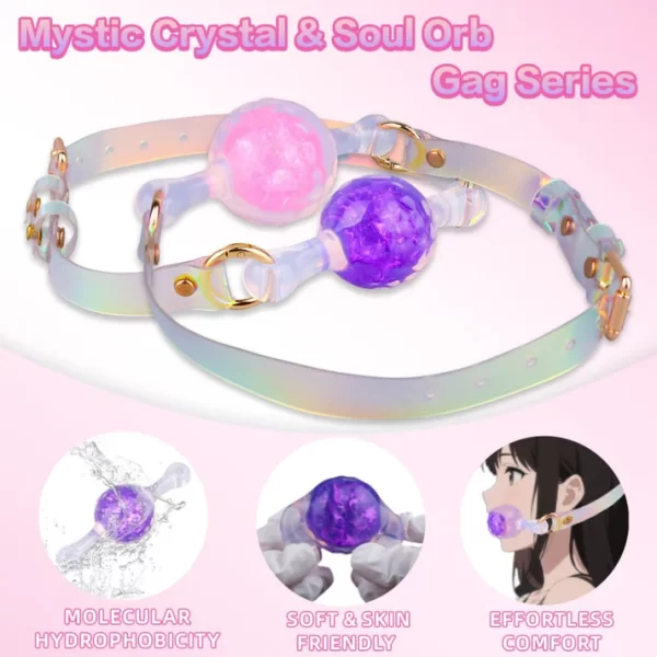 Crystal Ball Gag With Premium Silicone for Beginner