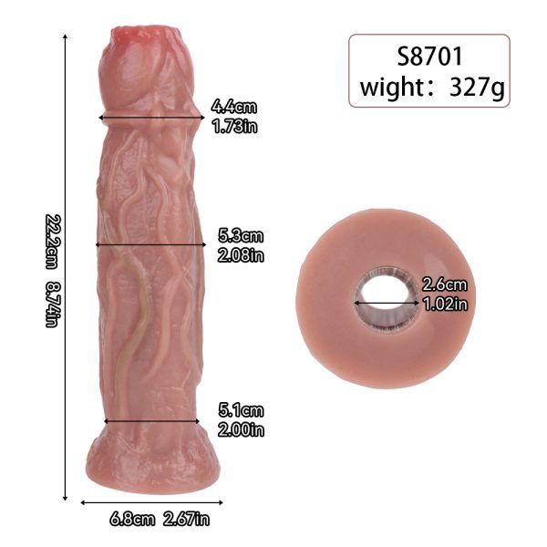 Egg Laying Textured Ovipositor Dildo 8.7 Inches