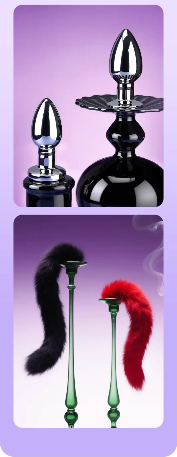 Electro Shock Butt Plug With Tail 3 Sizes