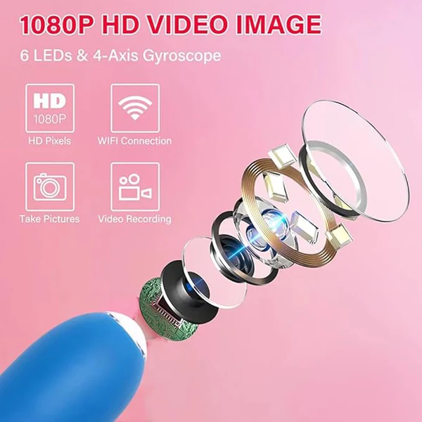 Endoscope Vibrator With App Control 1080P HD
