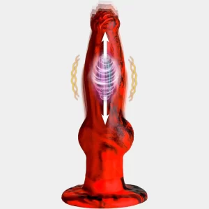 Hell Wolf Thrusting and Vibrating Silicone Dildo 8.26 Inches