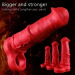 Horsecock Sheath for Penis Blood-red 3 Sizes