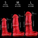 Horsecock Sheath for Penis Blood-red 3 Sizes
