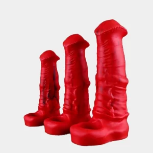Horsecock Sheath for Penis Blood-red 3 Sizes