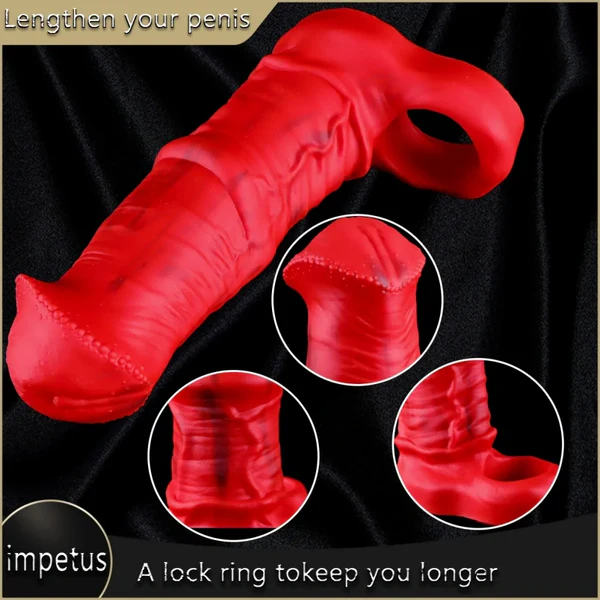 Horsecock Sheath for Penis Blood-red 3 Sizes