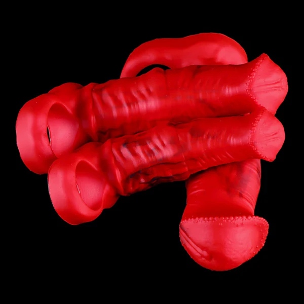 Horsecock Sheath for Penis Blood-red 3 Sizes