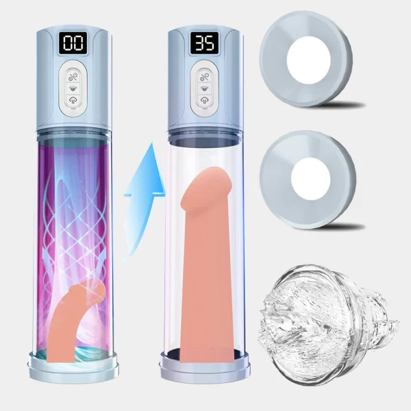 Mnnliche Penispumpe 2-in-1 Masturbator