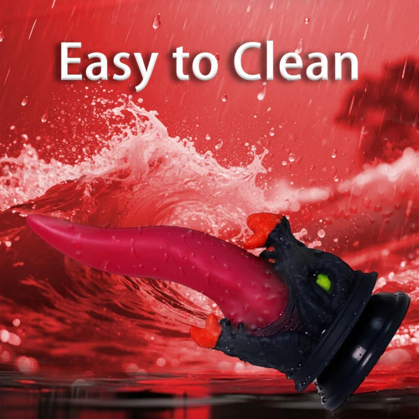 Monster Tongue Dildo Blood-Red 8.7 Inches