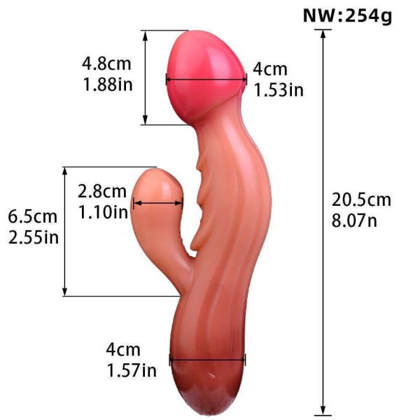 Mushroom Head Dildo Handheld Vibration 8 Inches
