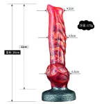 Equine Cock Fantasy Knotted Dildo 9.44 Inches