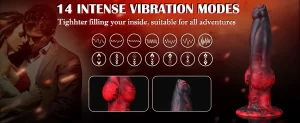Hell Wolf Thrusting and Vibrating Silicone Dildo 8.26 Inches Hell Wolf Thrusting and Vibrating Silicone Dildo 8.26 Inches