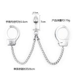 Plug Bondage With Handcuffs Metal Design