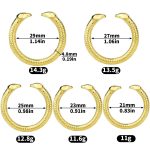 Gold Cock Ring Snake Design 5 Sizes