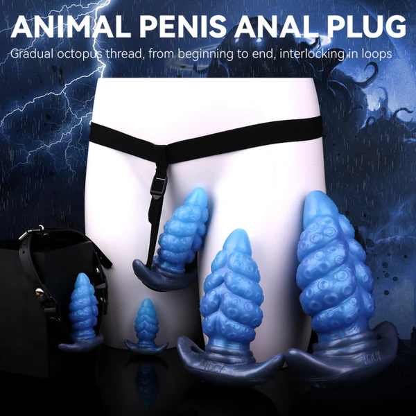 Octopus Butt Plug Fantasy Silicone Design With Strap