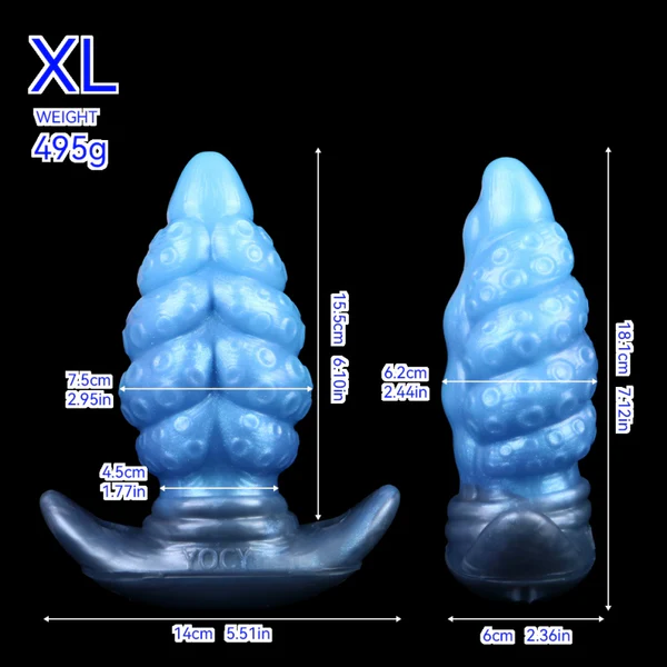Octopus Butt Plug Fantasy Silicone Design With Strap