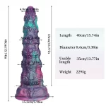 Poison Dragon Spiral Huge Dildo 13 Inches