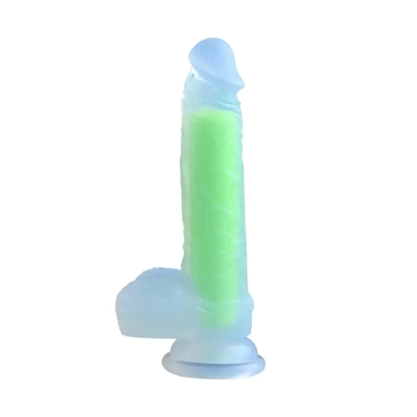 Rainbow Colored Dildo Dual Density With Liquid Silicone