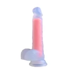 Rainbow Colored Dildo Dual Density With Liquid Silicone