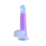 Rainbow Colored Dildo Dual Density With Liquid Silicone