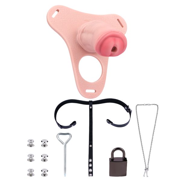 Short Chasity Cage Realistic Strap On 4 Inches