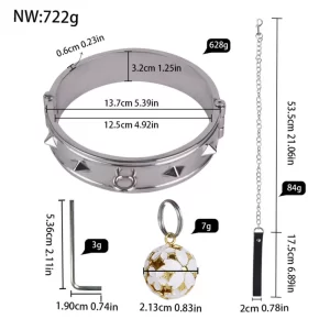 Spiked Stainless Steel Bondage Collar Design