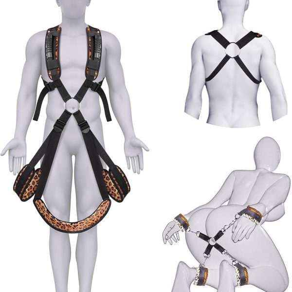 Leopard Print Bondage Gear Adjustable Design